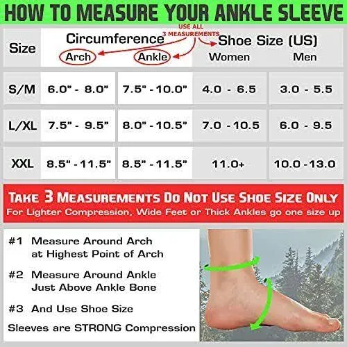 TechWare Pro Ankle Brace Compression Sleeve - Relieves Achilles Tendonitis Jo...