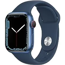 Apple Watch Series 7 (GPS + Cellular, 41MM) - Silver Stainless Steel Case with Starlight Sport Band (Renewed Premium)