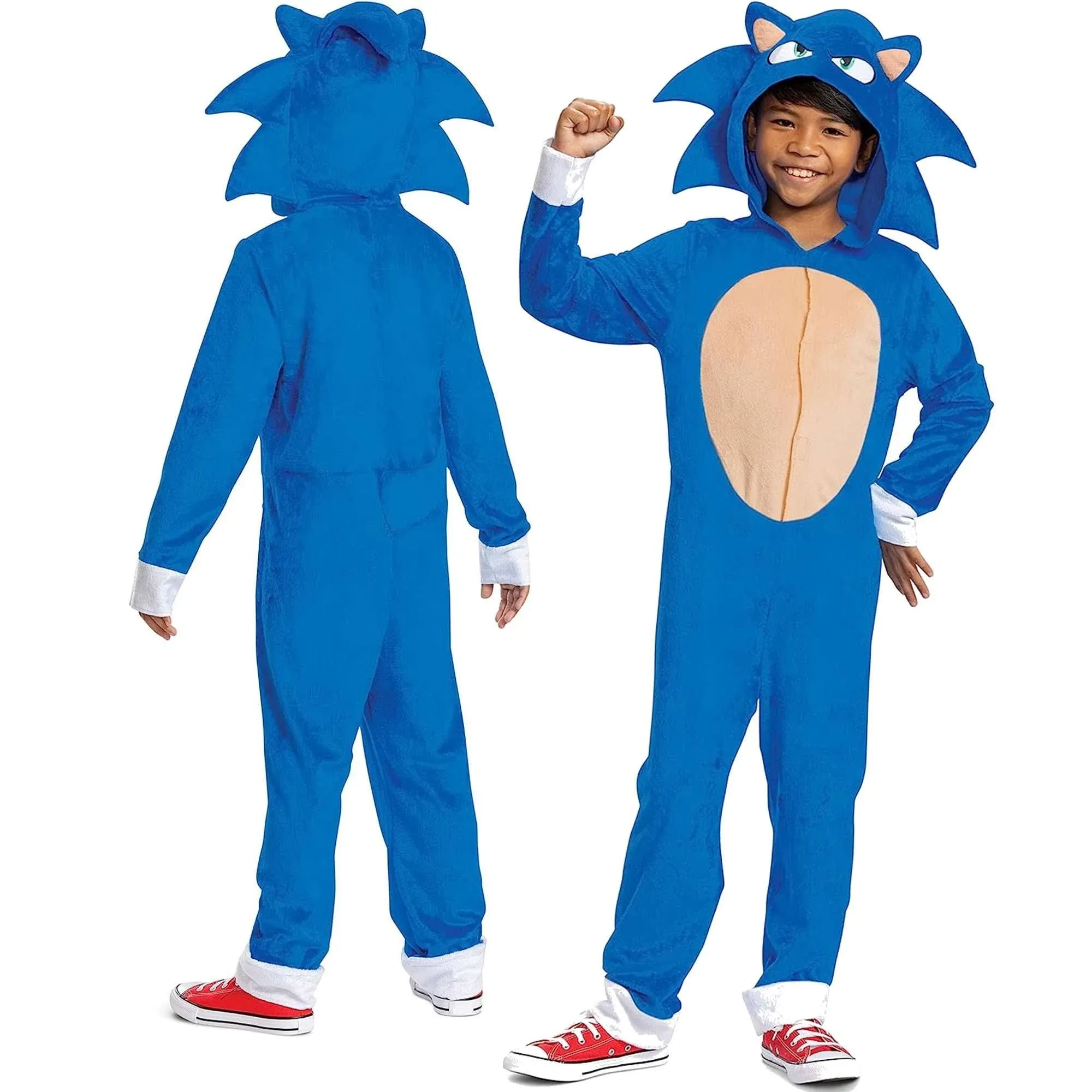 Sonic the Hedgehog Costume, Official Sonic Movie Costume and Headpiece, Kids Size Medium (7-8)Sonic the Hedgehog Costume, Official Sonic Movie Costum…