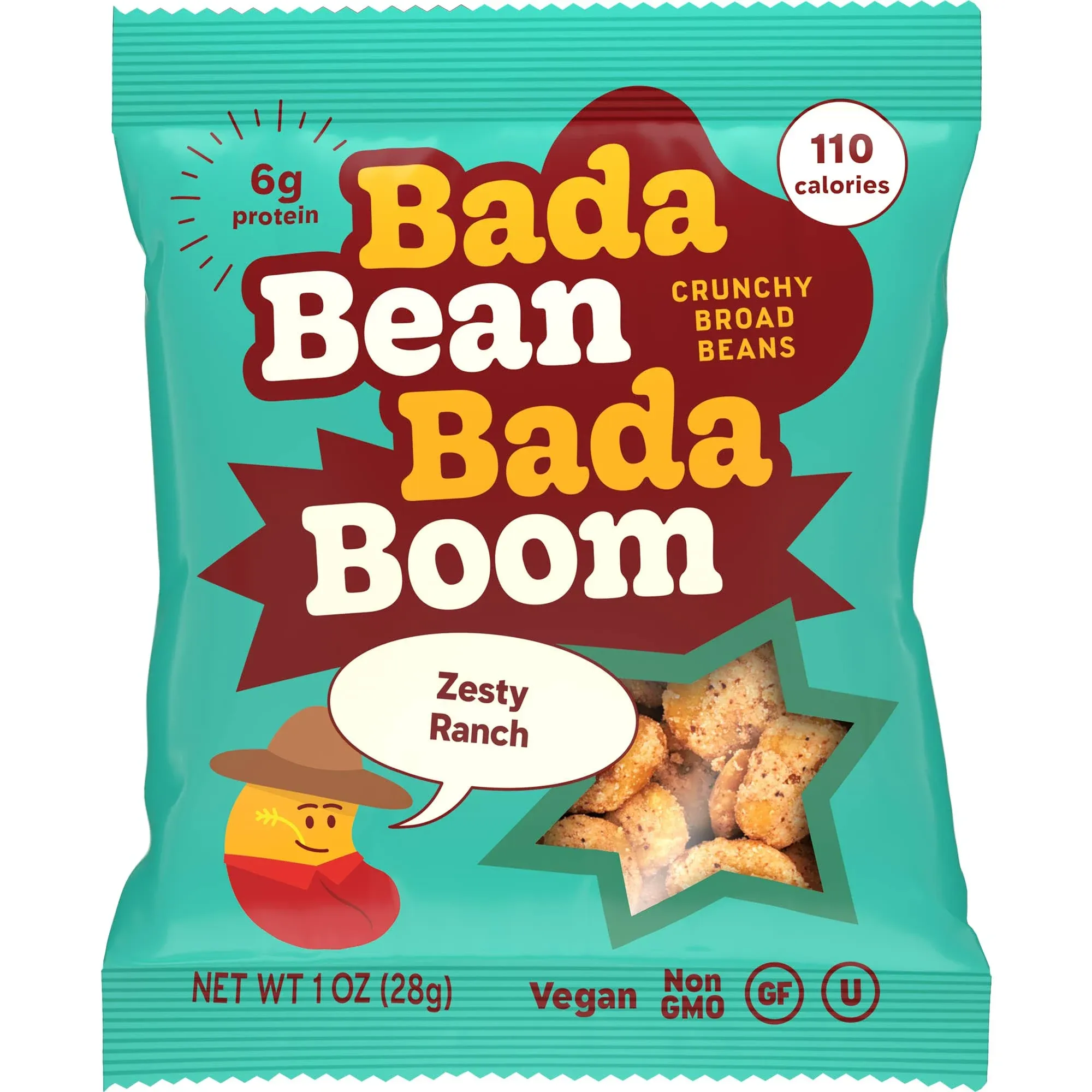 Bada Bean Bada boom, Crunchy Roasted Broad Bean Snacks (Fava), High Protein ...