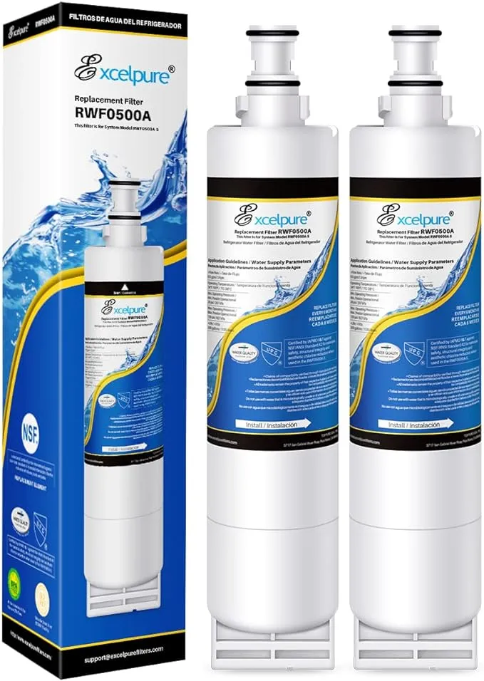 4396508 Refrigerator Water Filter，Replacement for EveryDrop FILTER 5，Whirlpool EDR5RXD1,4396510, 4396509，4392857,Kenmore 9010,NL240,LC400v, WF285,R-9010,WF-NL300,WSW-1，2 PACK