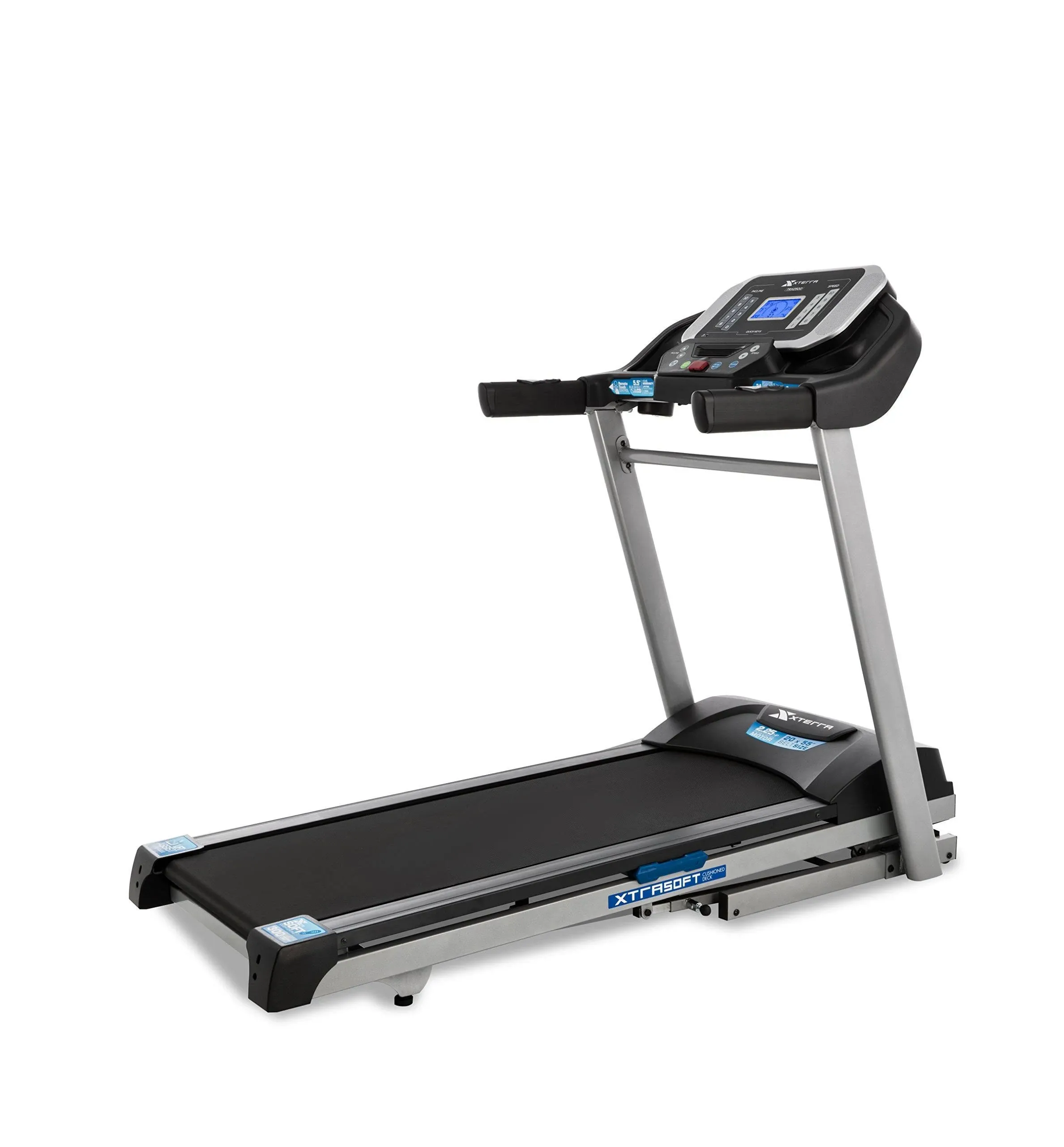 XTERRA Fitness TRX2500 Folding Treadmill, 2.25 HP Motor, 10 Levels of Electronic Incline, LCD Backlit Display, and 300 lb Weight Limit