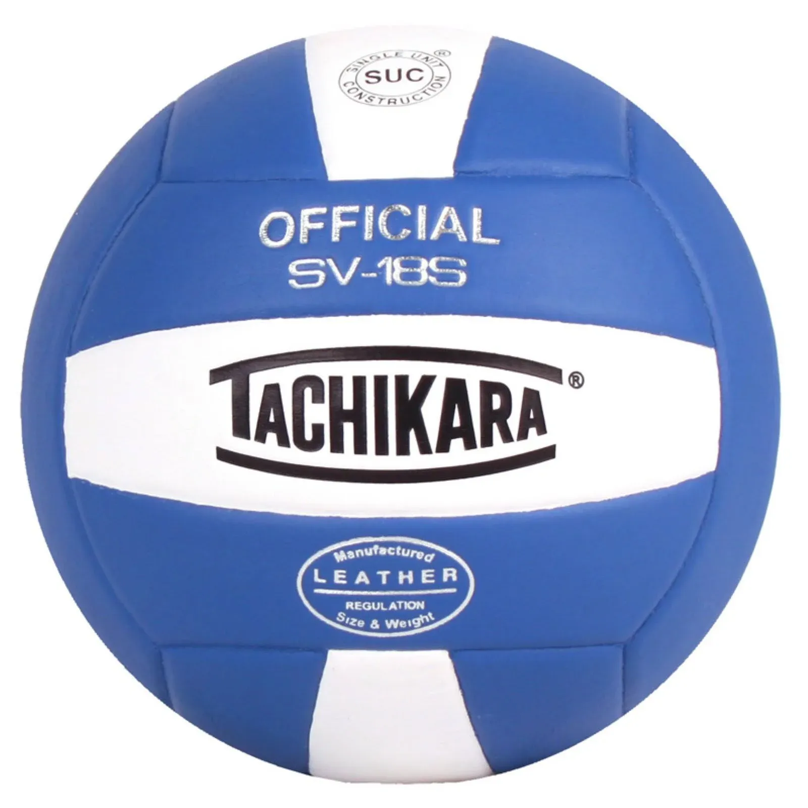 Tachikara SV18S Composite Leather Volleyball - Royal, White