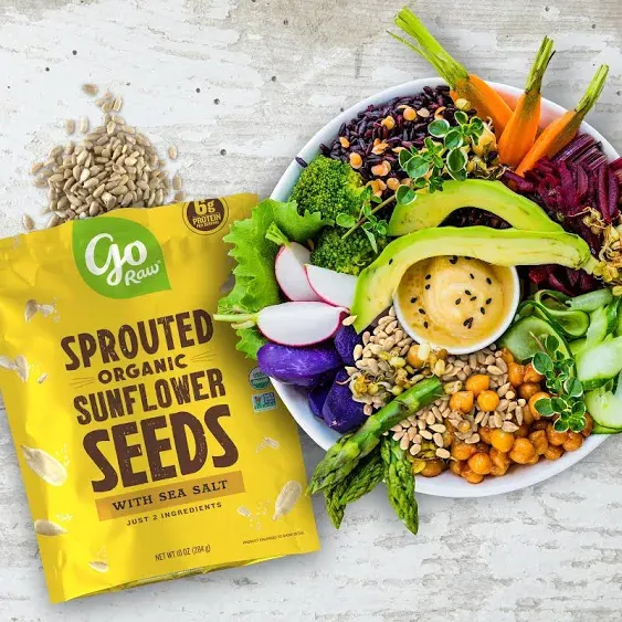 Go Raw Organic Sprouted Sunflower Seeds, 14 oz, Sea Salted, Keto, Kosher, Superfood