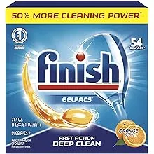 Finish All in 1 Gelpacs Orange, 54ct, Dishwasher Detergent Tablets