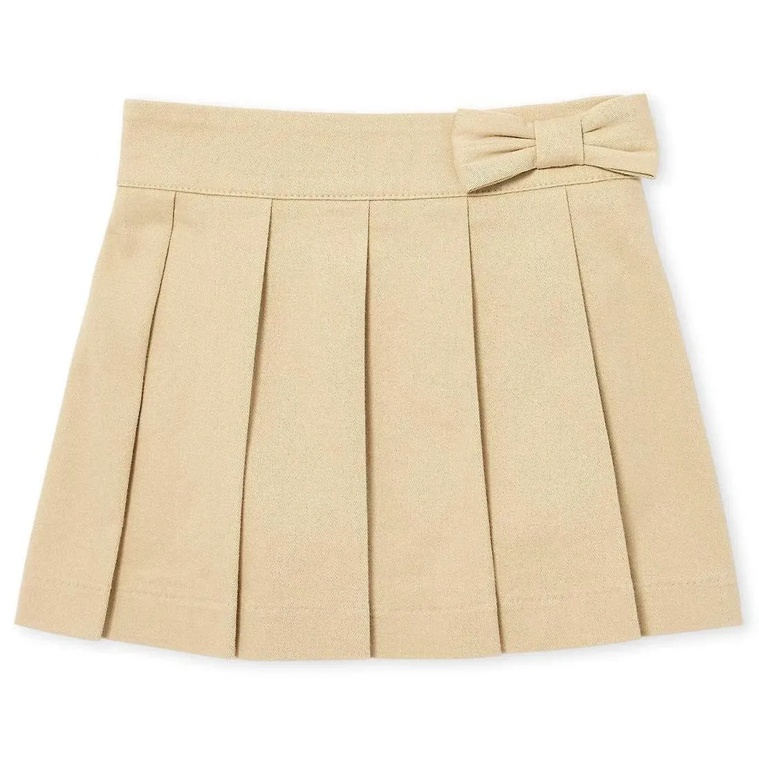 Girls Uniform Pleated Skort - sandy