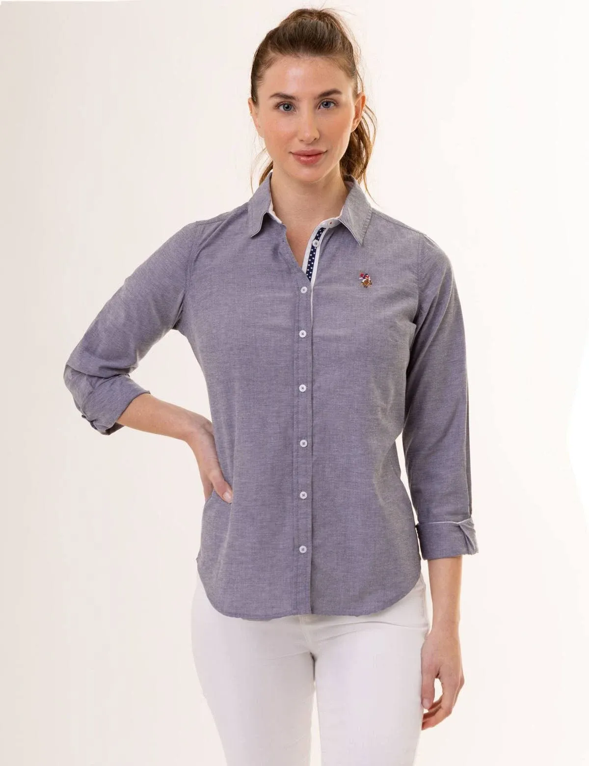 MULTI TONAL SMALL LOGO OXFORD SHIRT