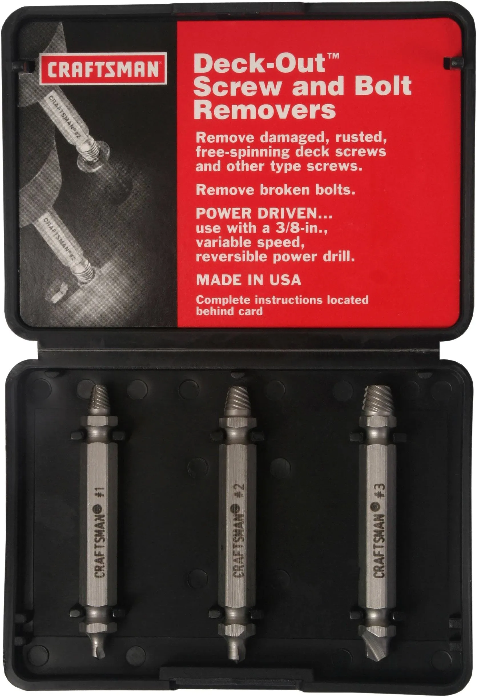 Alden 8430P Grabit Pro Broken Bolt & Damaged Screw Extractor 3 Piece Kit