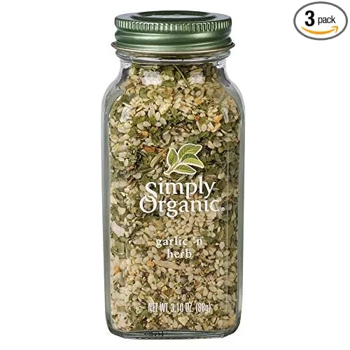 Simply Organic Garlic 'N Herb, Certified Organic | 3.1 oz | Pack of 6