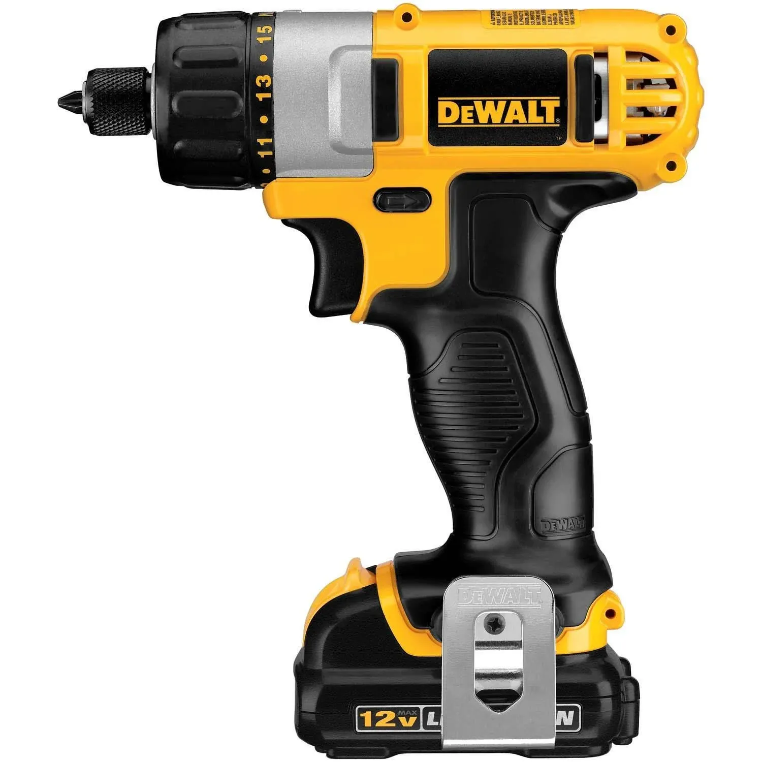 DEWALT 12V Max Cordless Screwdriver, 1/4-Inch Hex Chuck, 1-Inch Bit Tips DCF610S2