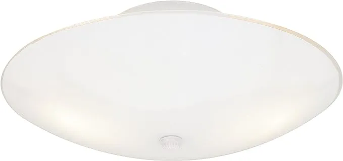 Westinghouse 66242 6624200 Two-Light Semi-Flush-Mount Interior Ceiling Fixture, Finish with White Glass