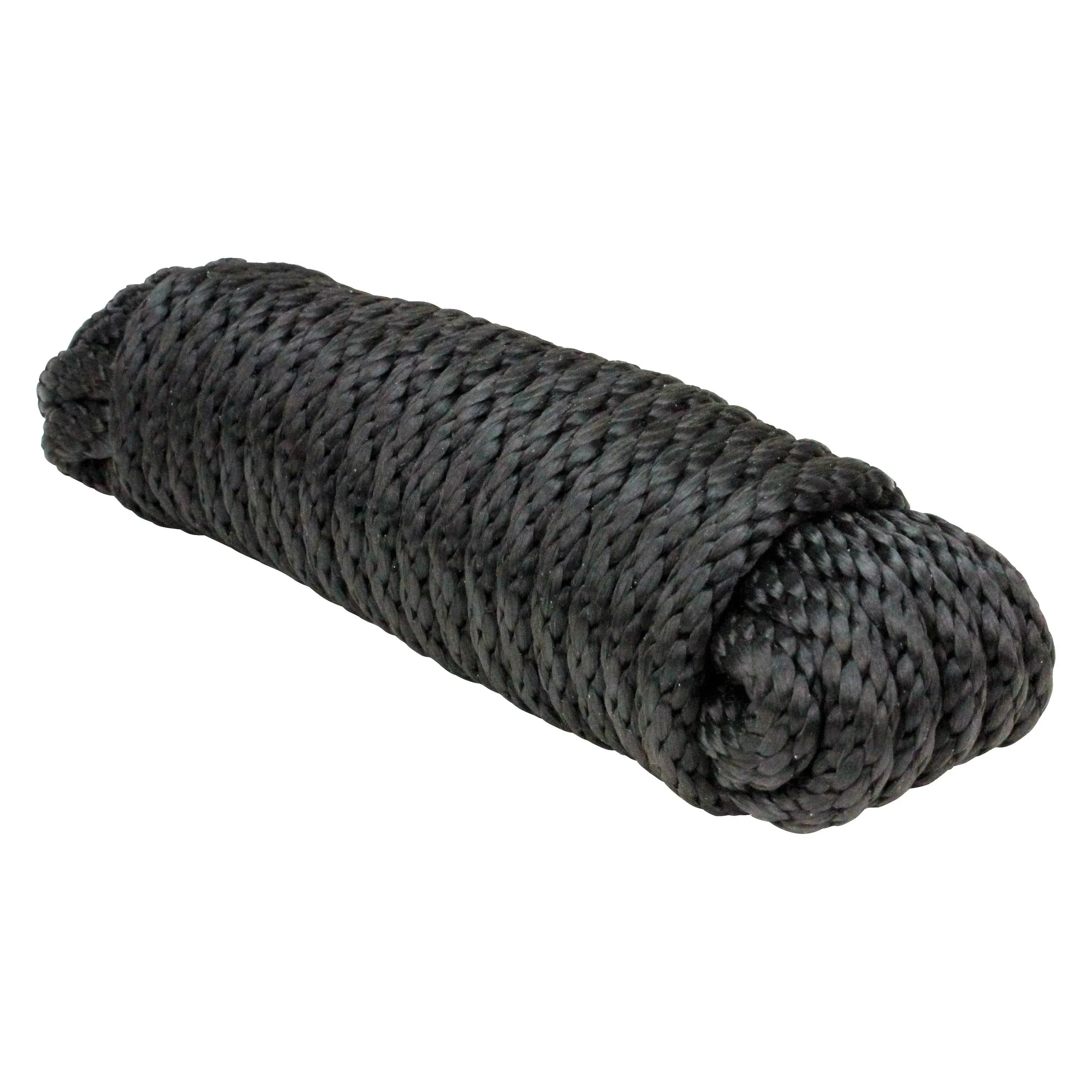 Extreme Max 3008.0031 Solid Braid MFP Utility Rope - 1/2" x 50', Black