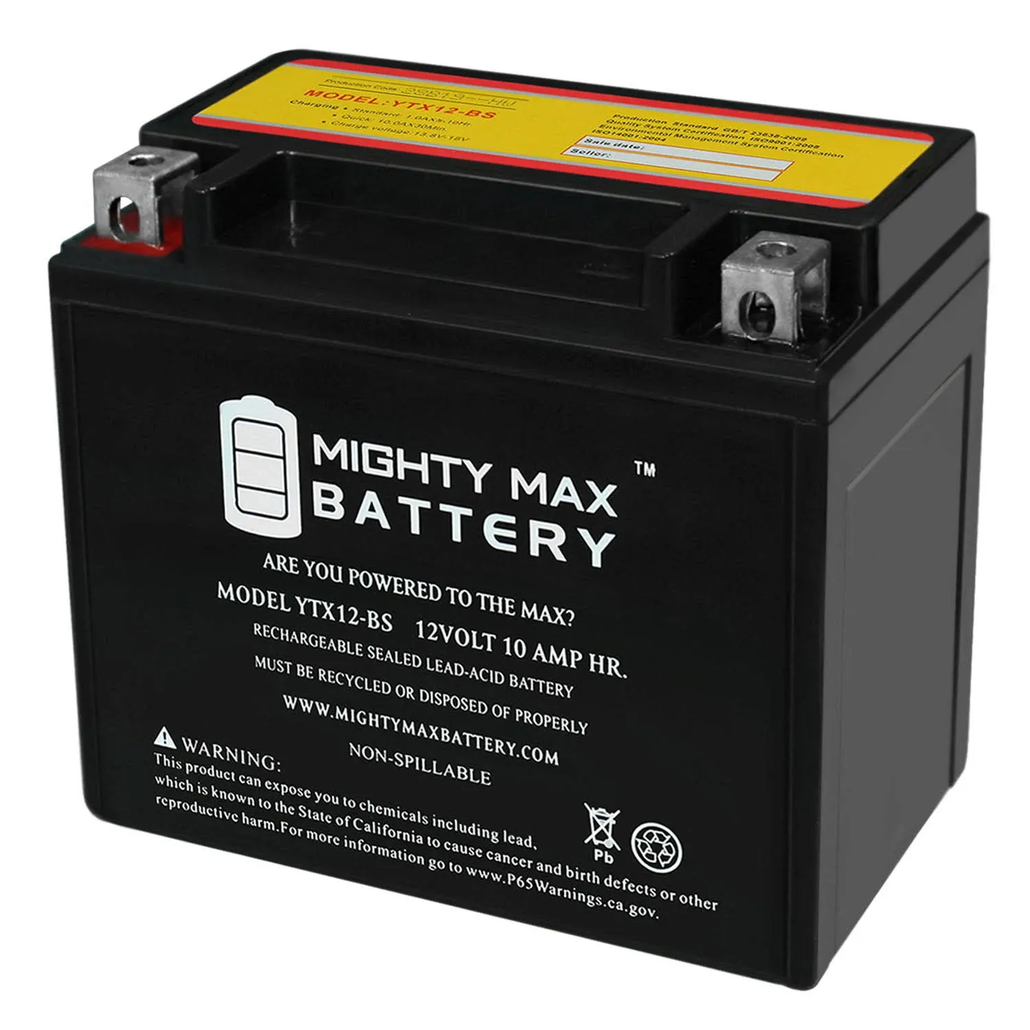 Mighty Max Battery YTX12-BS 12V 10AH Battery