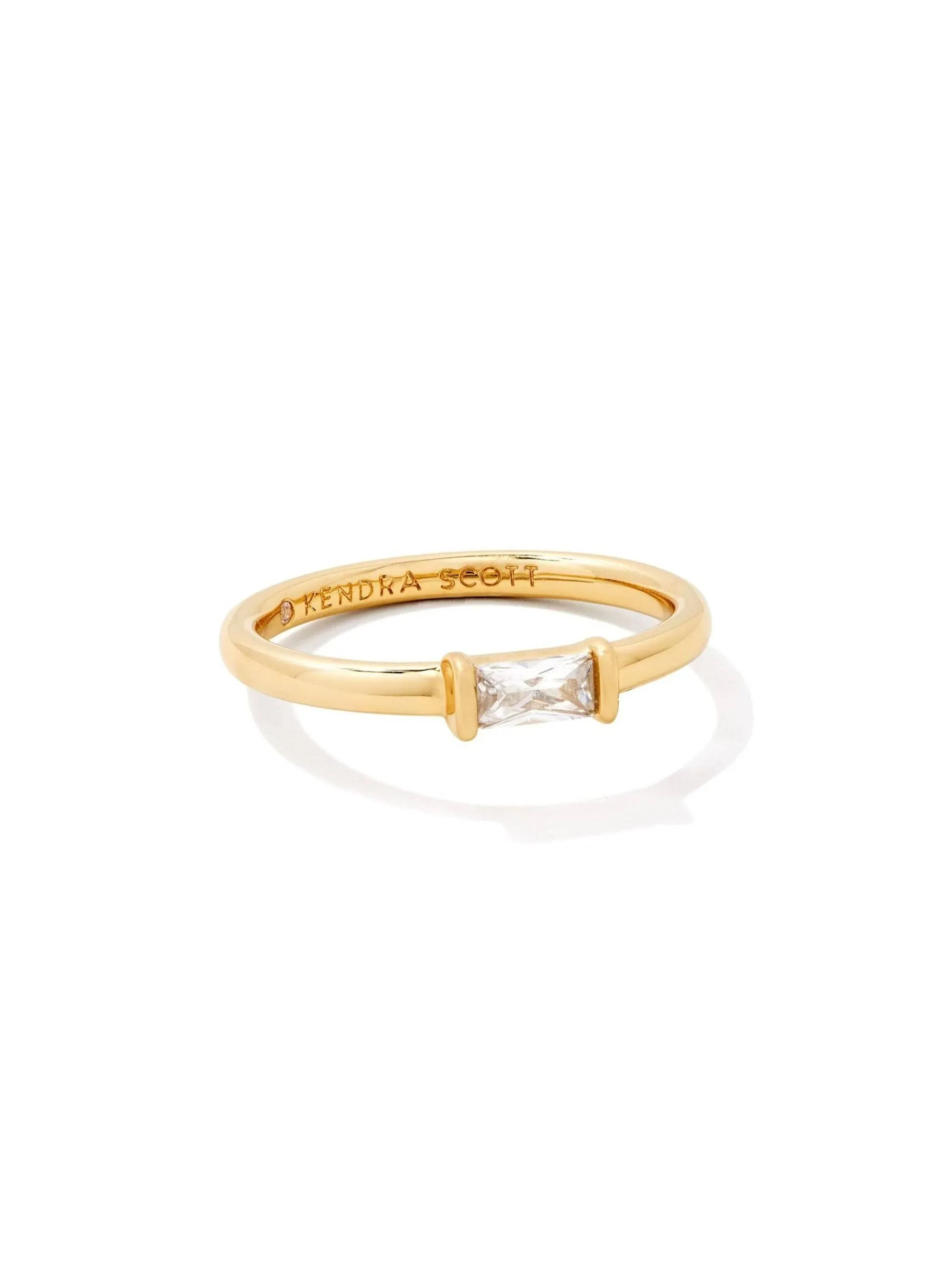 Juliette Band Rng Gold Wht Cry by Kendra Scott