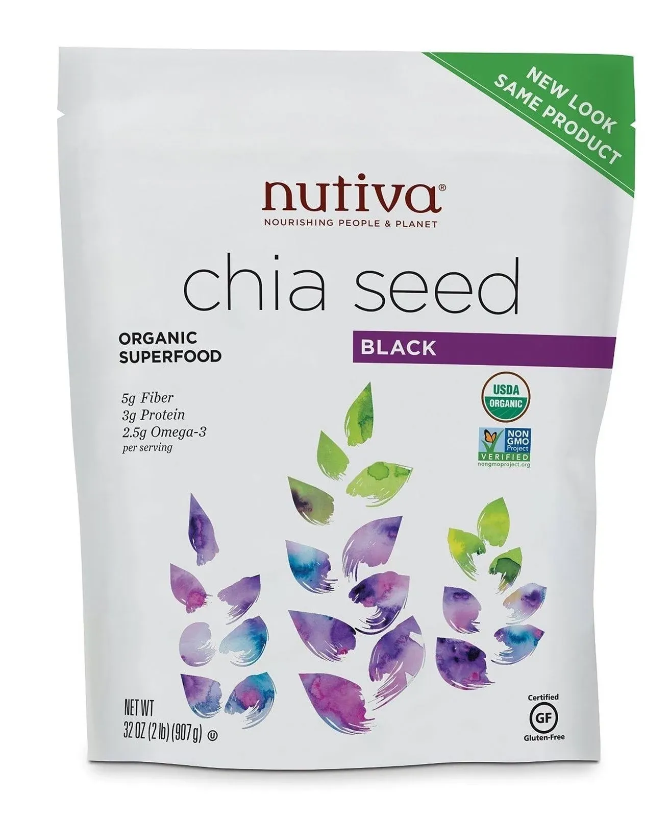 Nutiva Organic Black Chia Seed - 12 oz bag