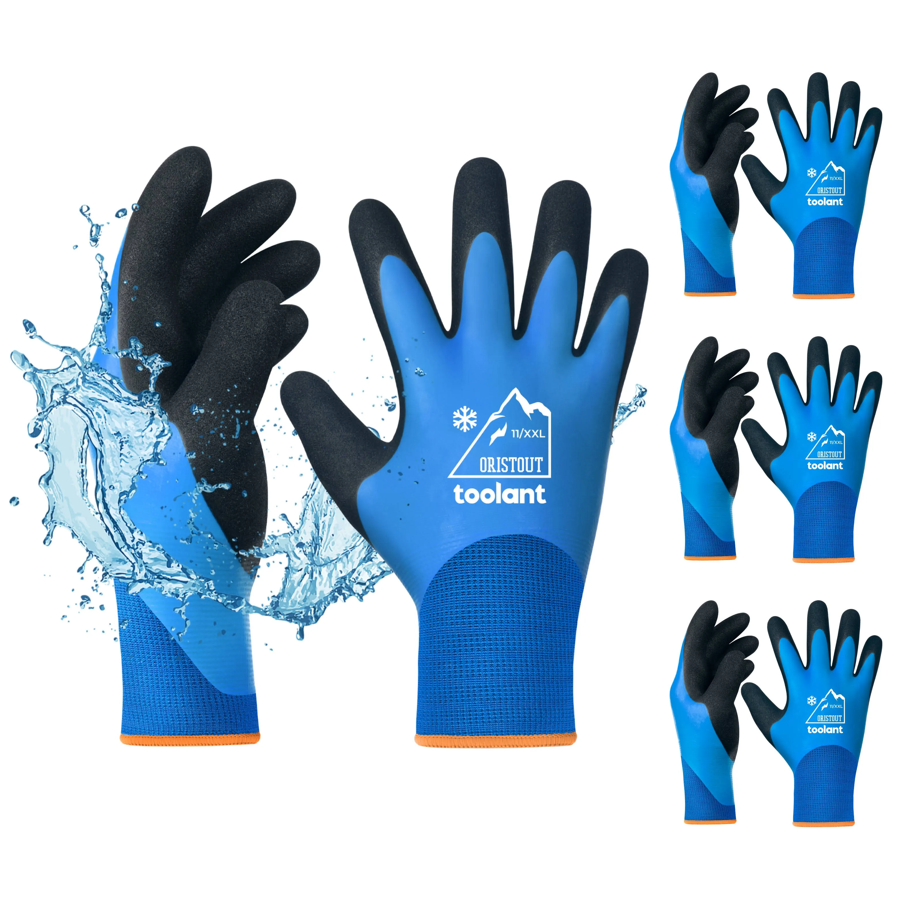 OriStout Waterproof Winter Work Gloves for Men and Women, Touchscreen, Freezer ...