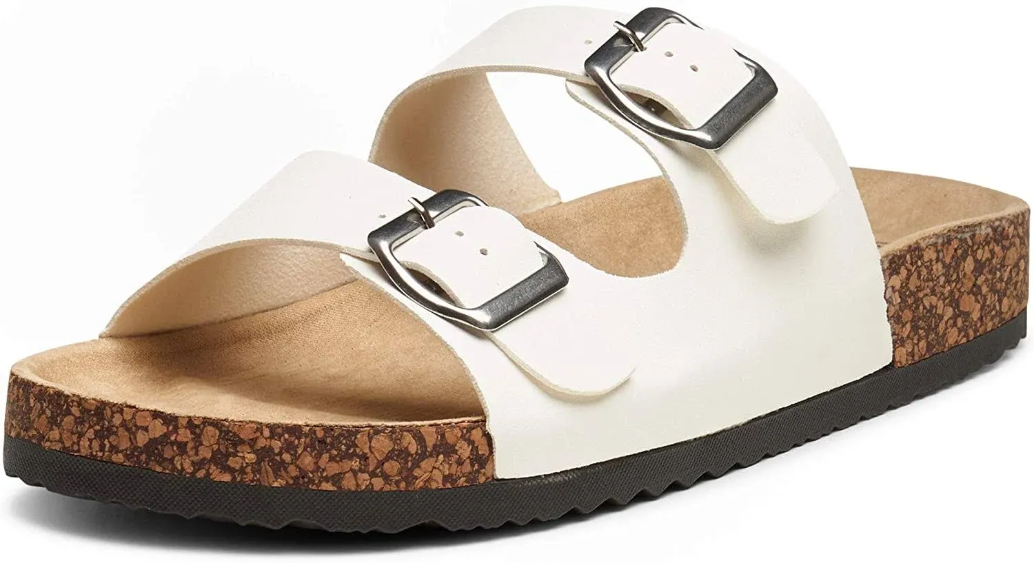 Alpine Swiss Womens Casual Double Strap Slide Sandals