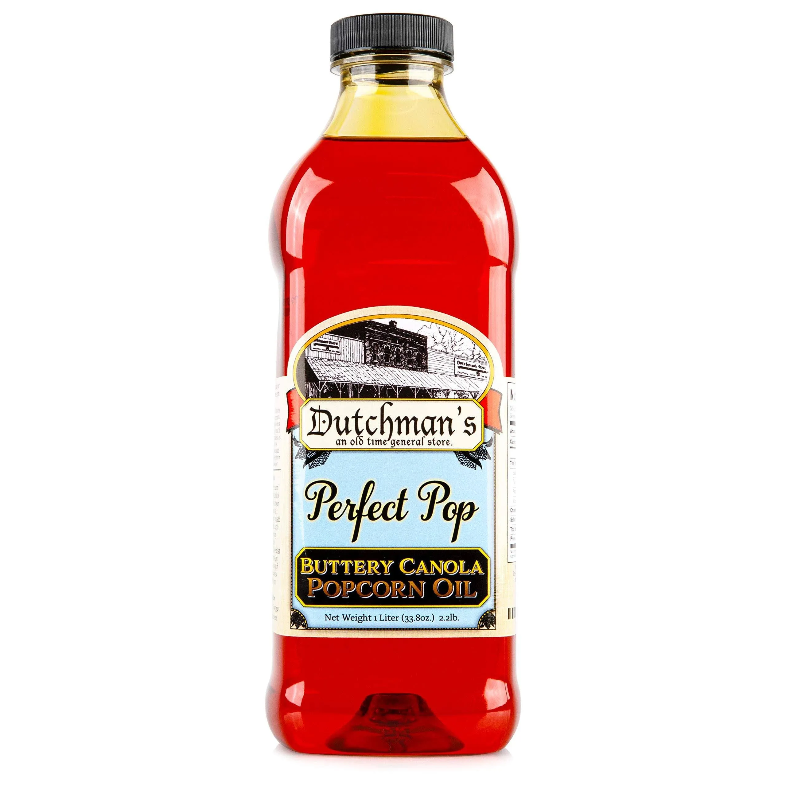 Dutchman’s Popcorn Oil Butter Flavor, Perfect Pop Butter Flavored Canola Oil, 33 ...