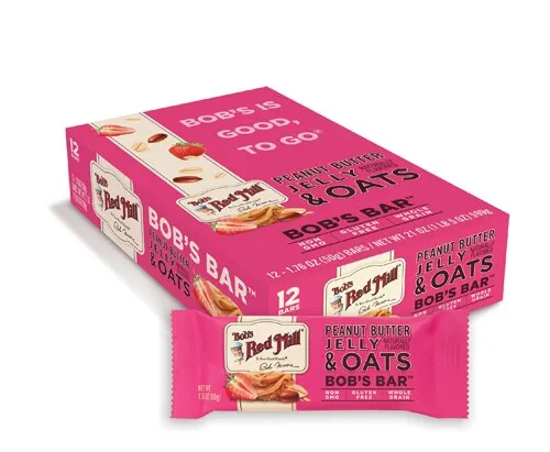 Bob's Red Mill Bob's Bar, Peanut Butter Jelly & Oats - 12 pack, 1.76 oz bars