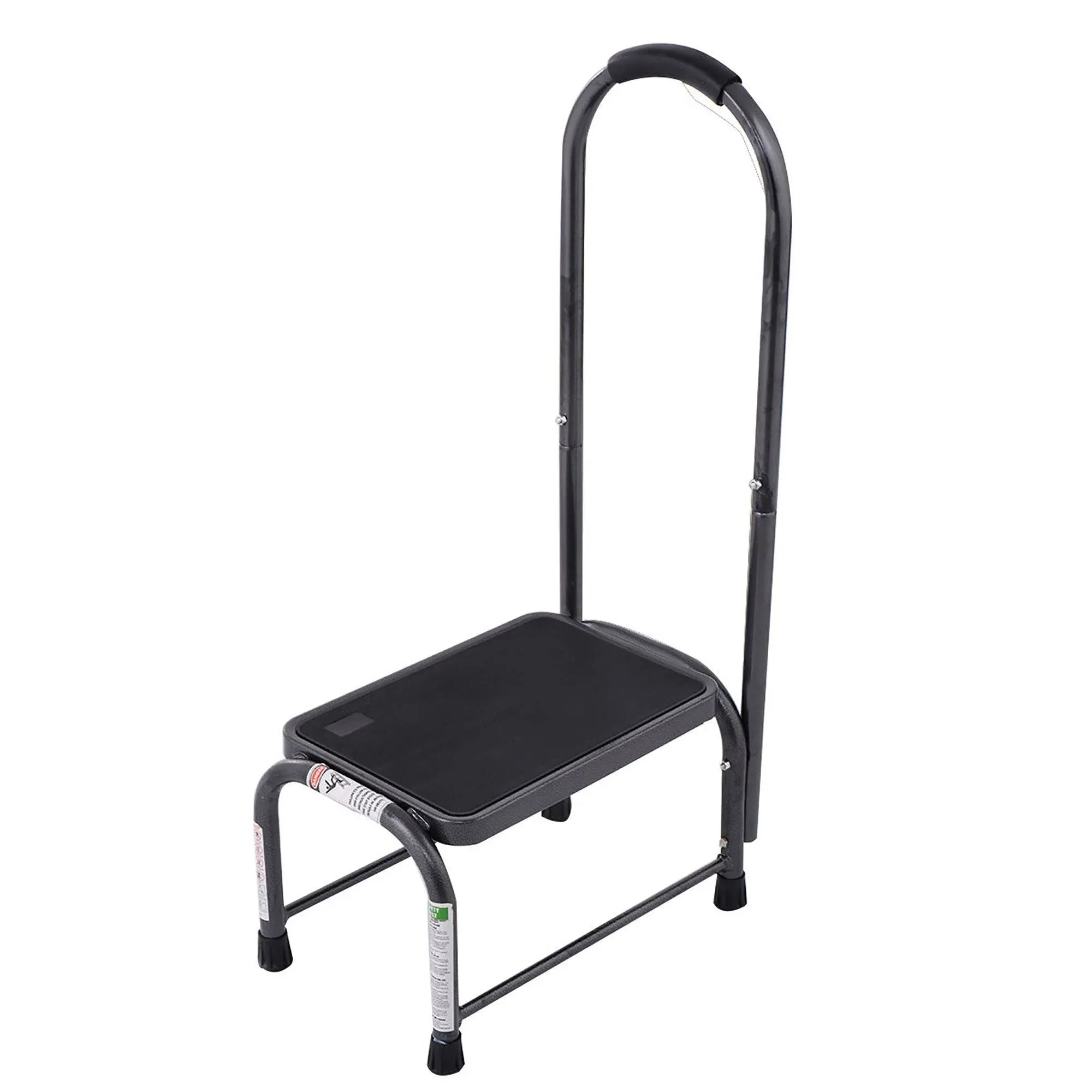 Heavy-Duty Foldable Step Ladder - Sleek Black - Sturdy - Multi-Purpose