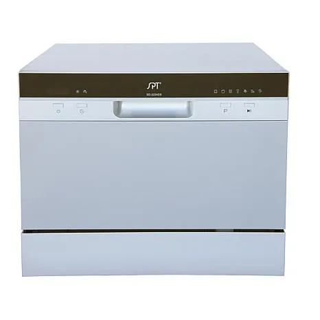 SPT Countertop Dishwasher with Delay Start in Silver