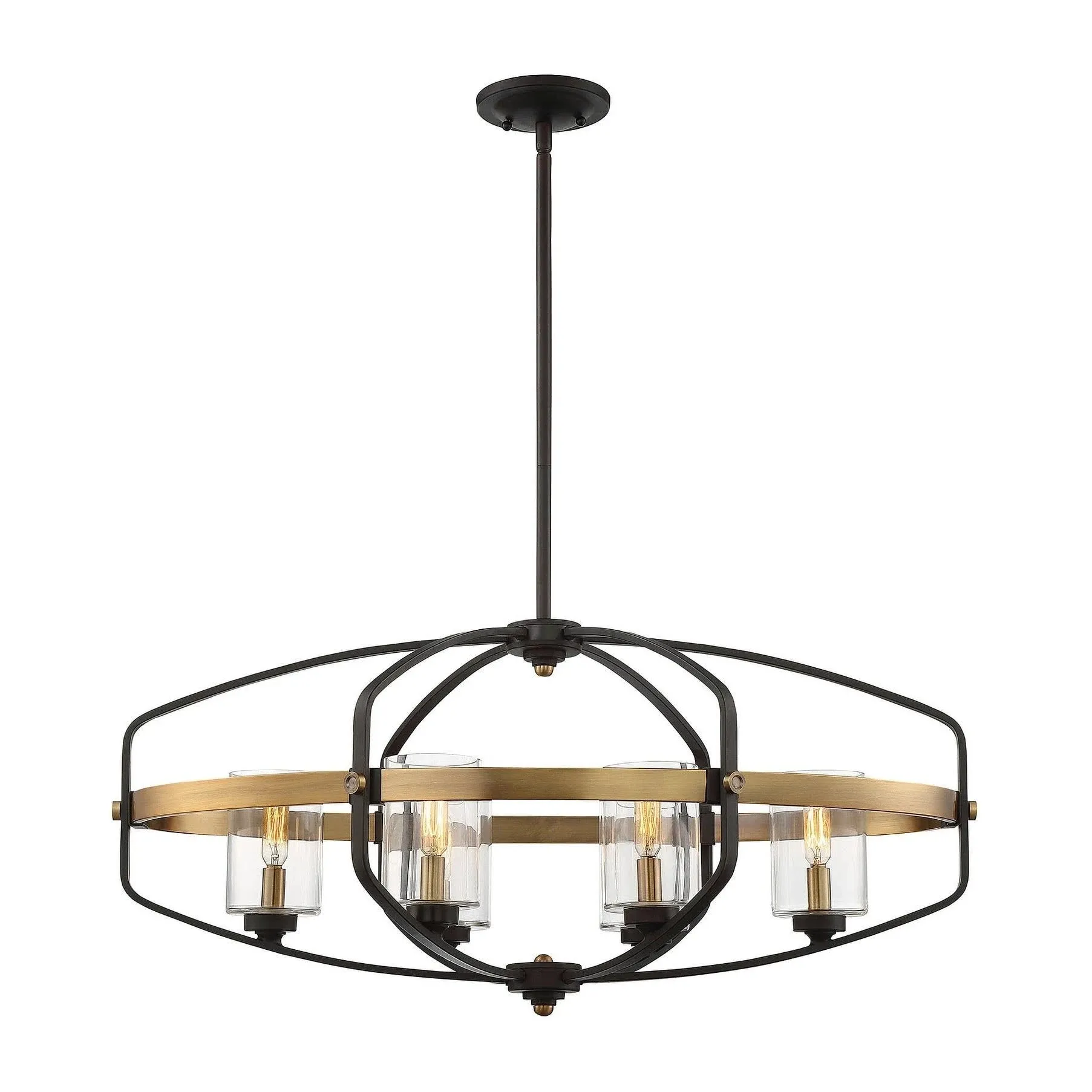 Kirkland 32&quot;W Bronze Warm Brass 6-Light Linear Chandelier | www.lampsplus.com