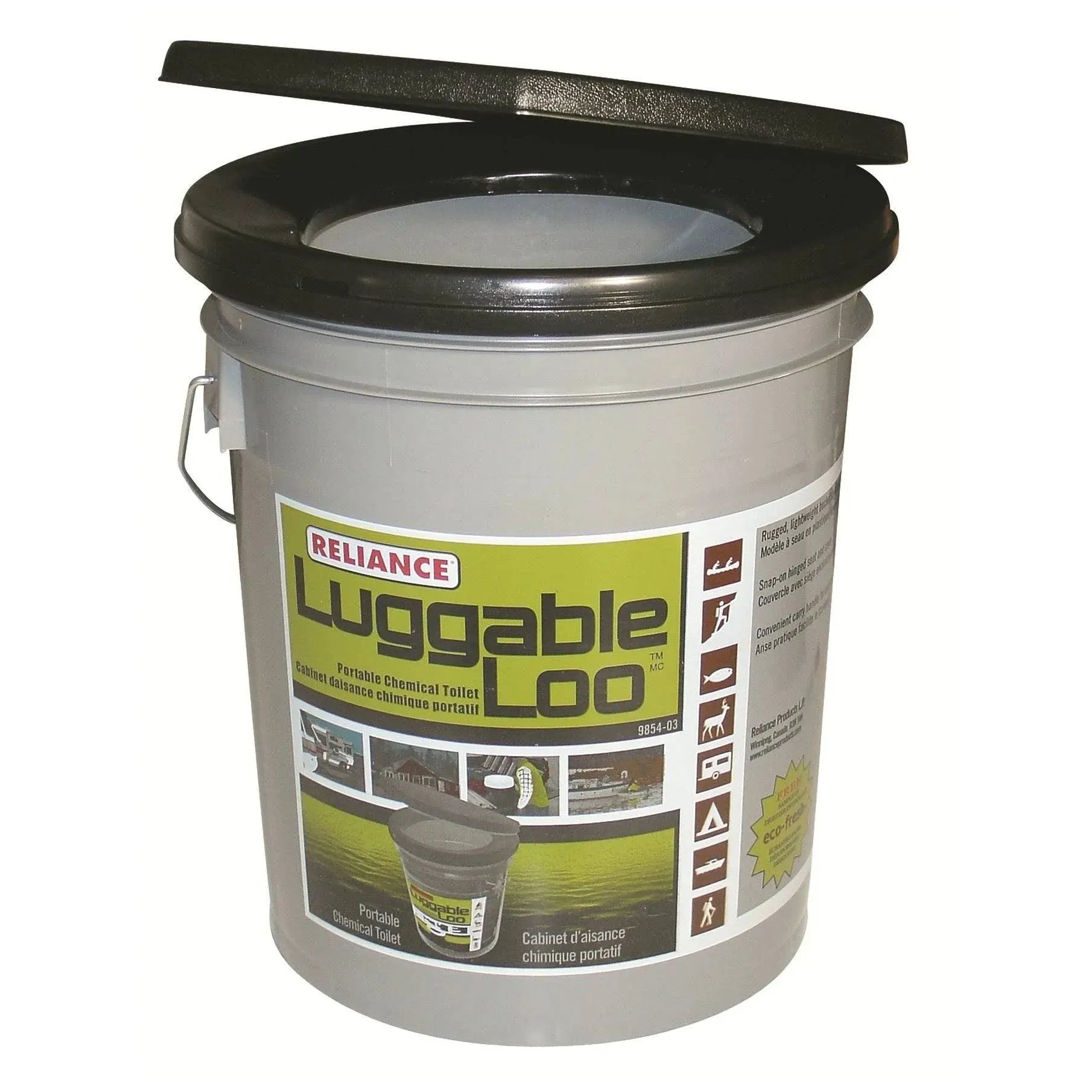 Reliance Luggable Loo Portable Toilet - Gray