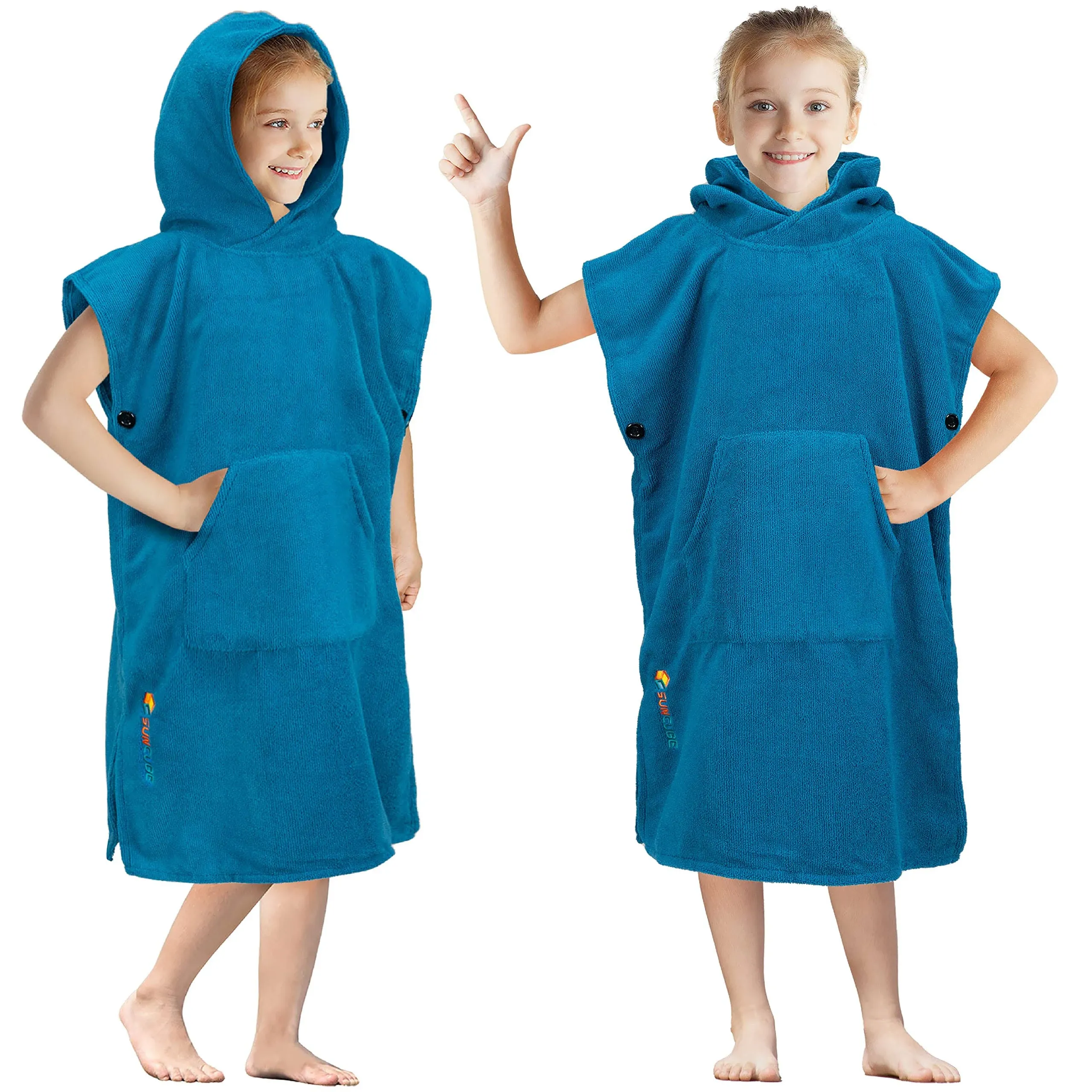 SUN CUBE Kids Changing Robe Surf Poncho Polyester Towels