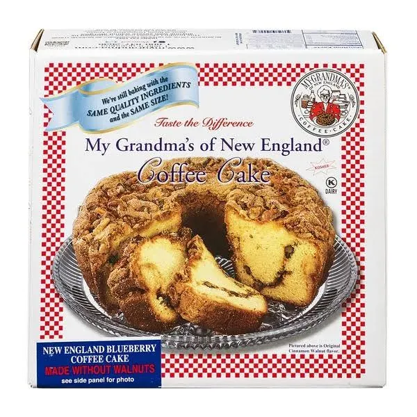 My Grandma's New England Blueberry Coffee Cake - Moist and Flavorful Coffee Cake - Maple Sweetened Cake for Special Occasions - 1.75 Pound - Pack of 1