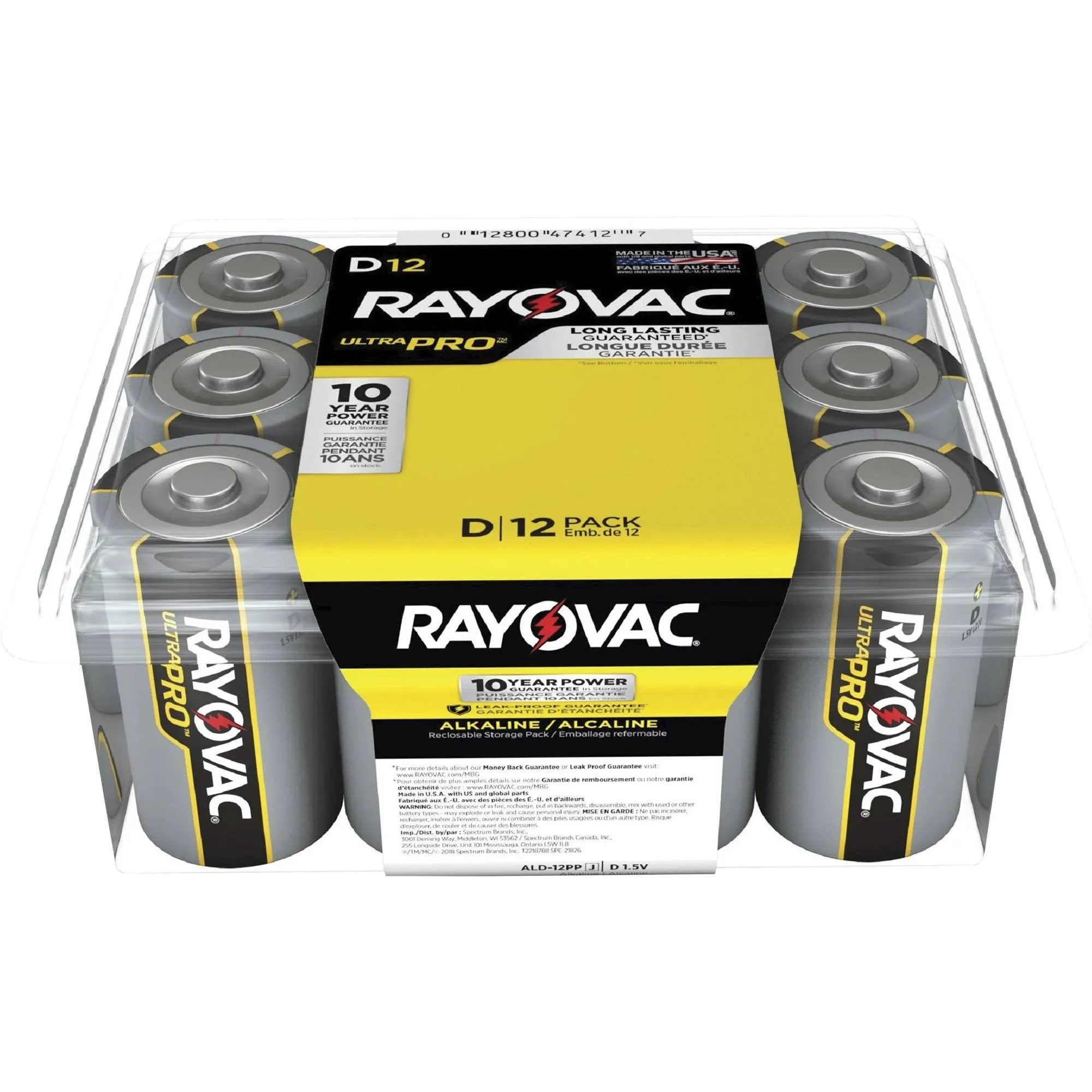 Rayovac Ultra Pro Alkaline Batteries D 12/Pack