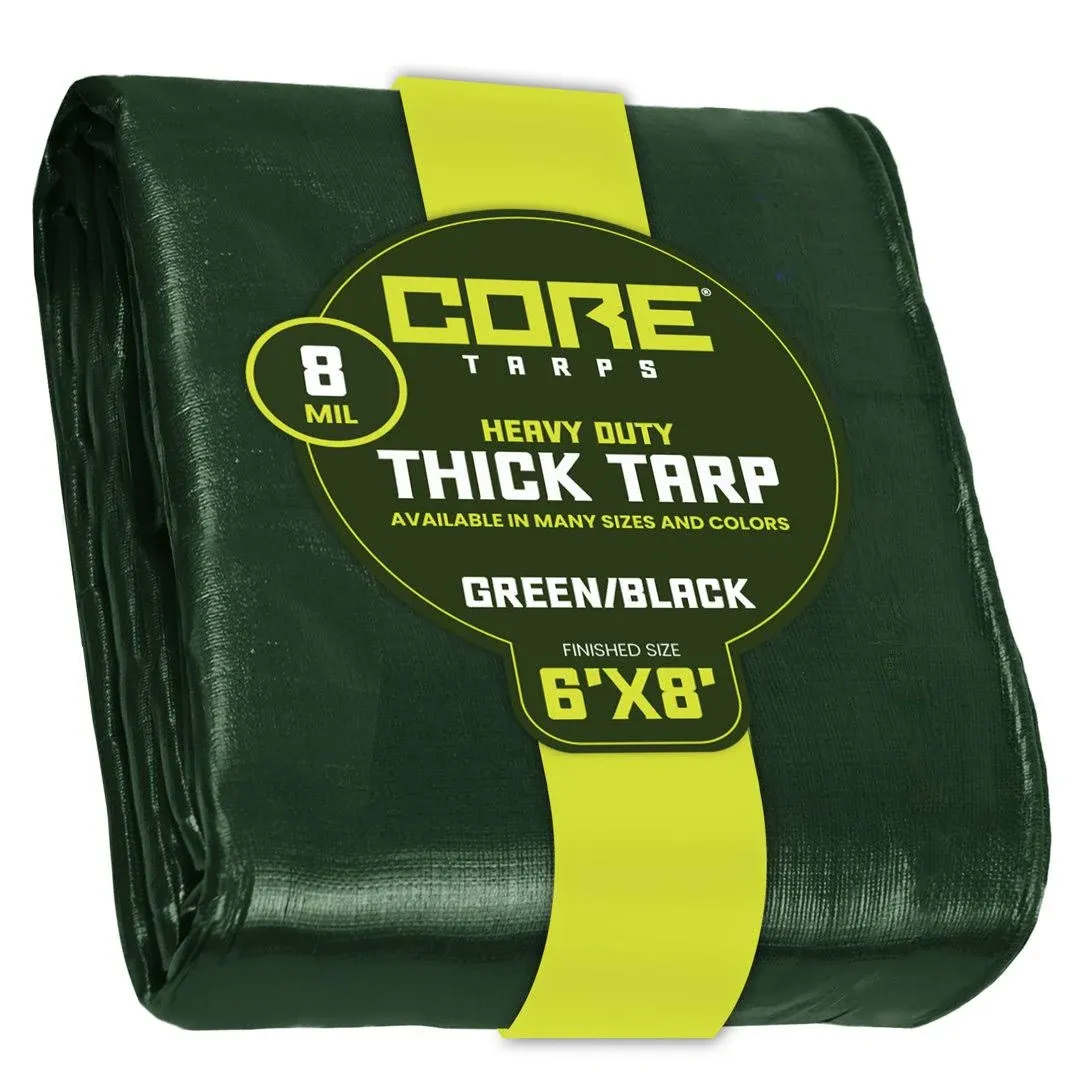 Core Tarps Heavy Duty Black 8 Mil Tarp