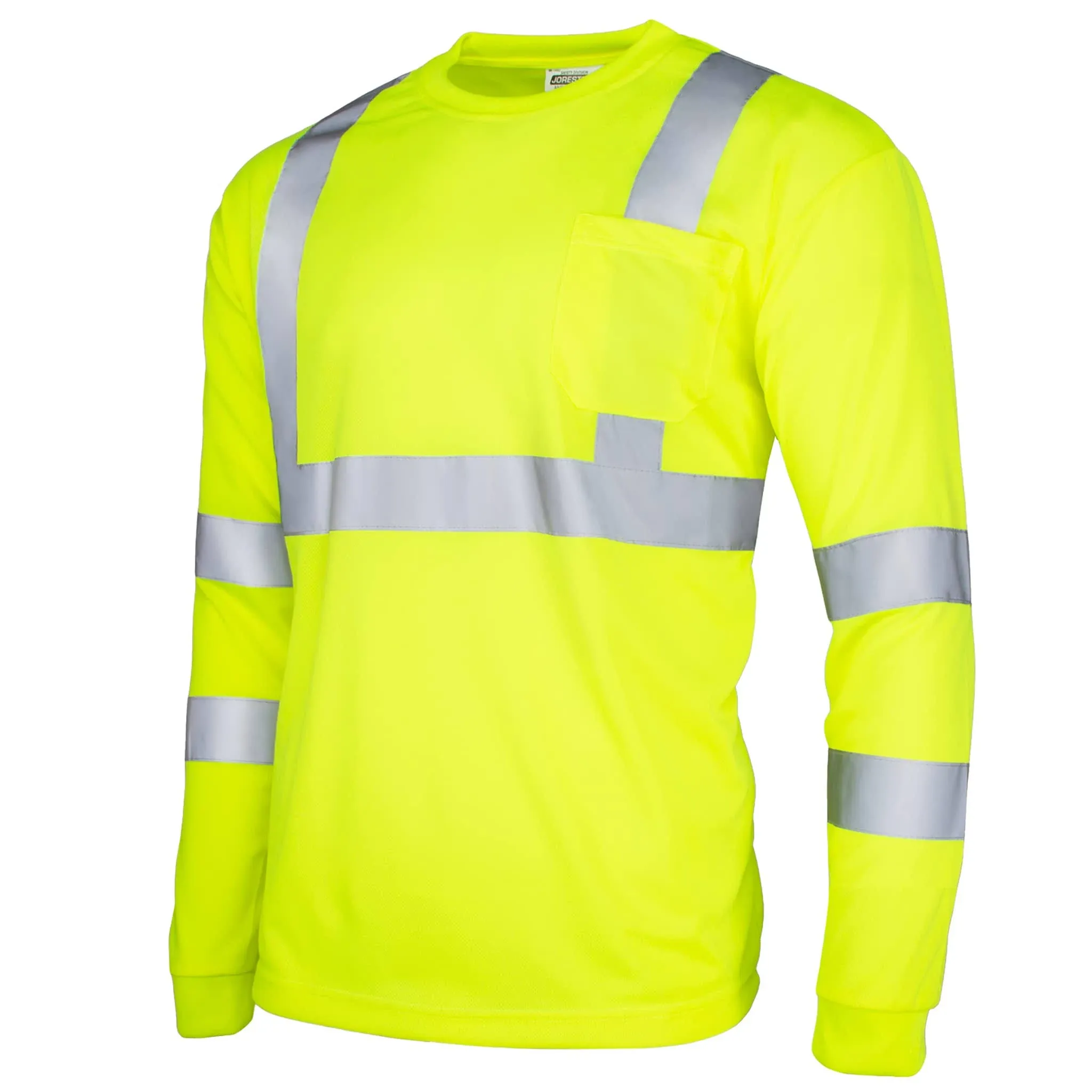 JORESTECH Hi-Vis Long Sleeve Safety Shirt, ANSI Class 3 (Yellow, 3XL)