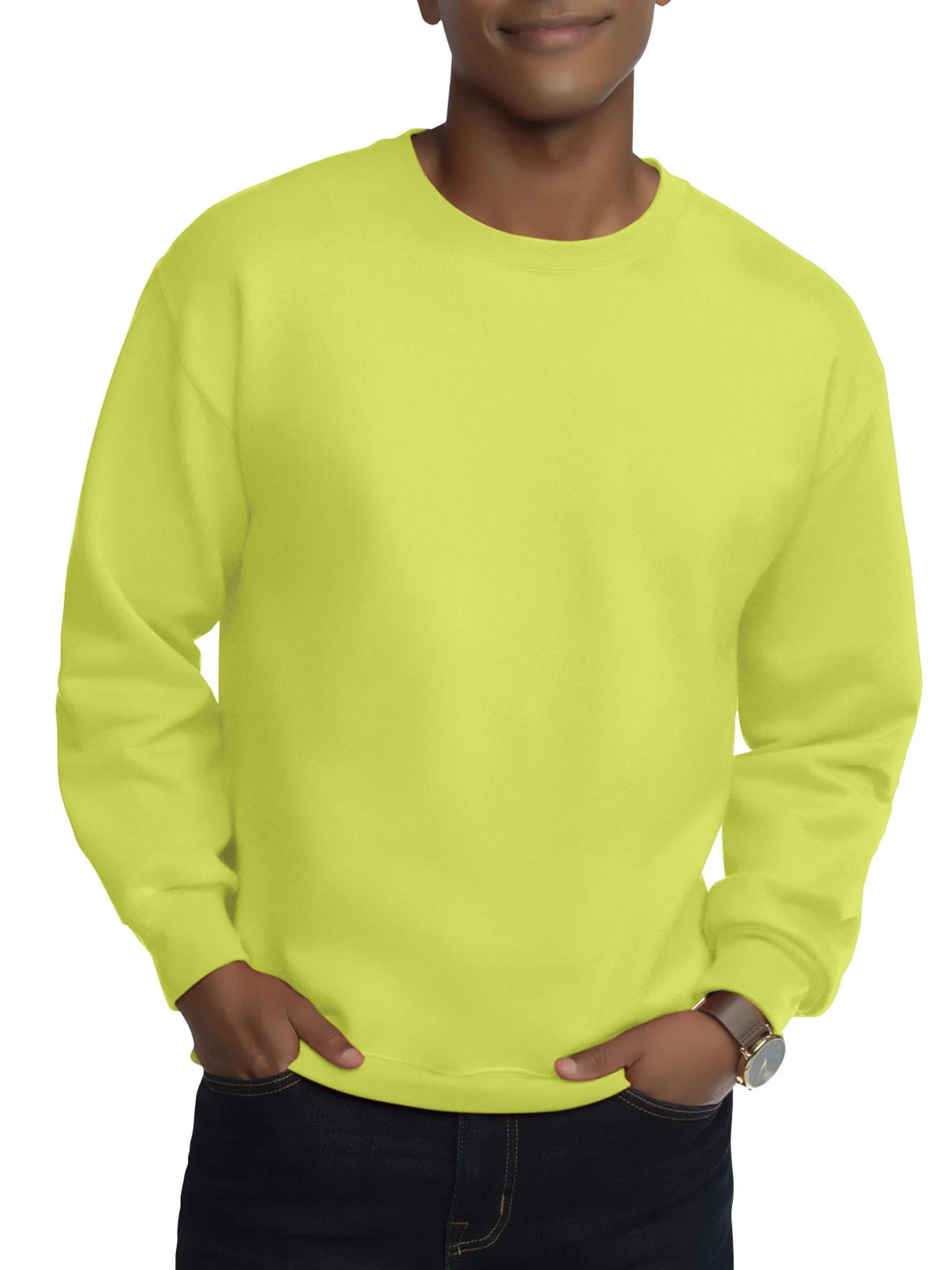 Fruit of the Loom Men's Eversoft Fleece Sweatshirts, Moisture Wicking & Breathable, Crewneck Sweatshirt