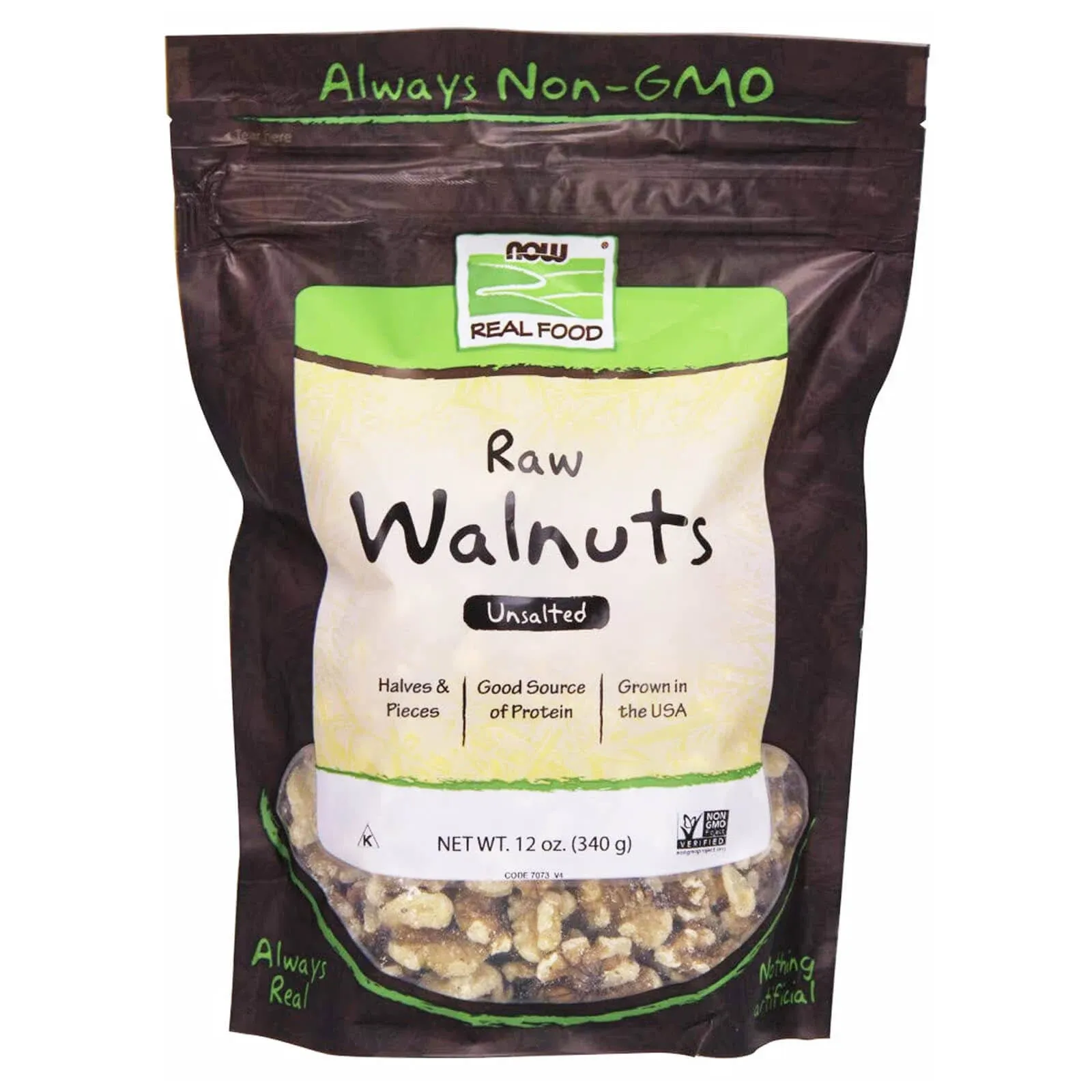 NOW Foods Walnuts Raw & Unsalted 12 oz