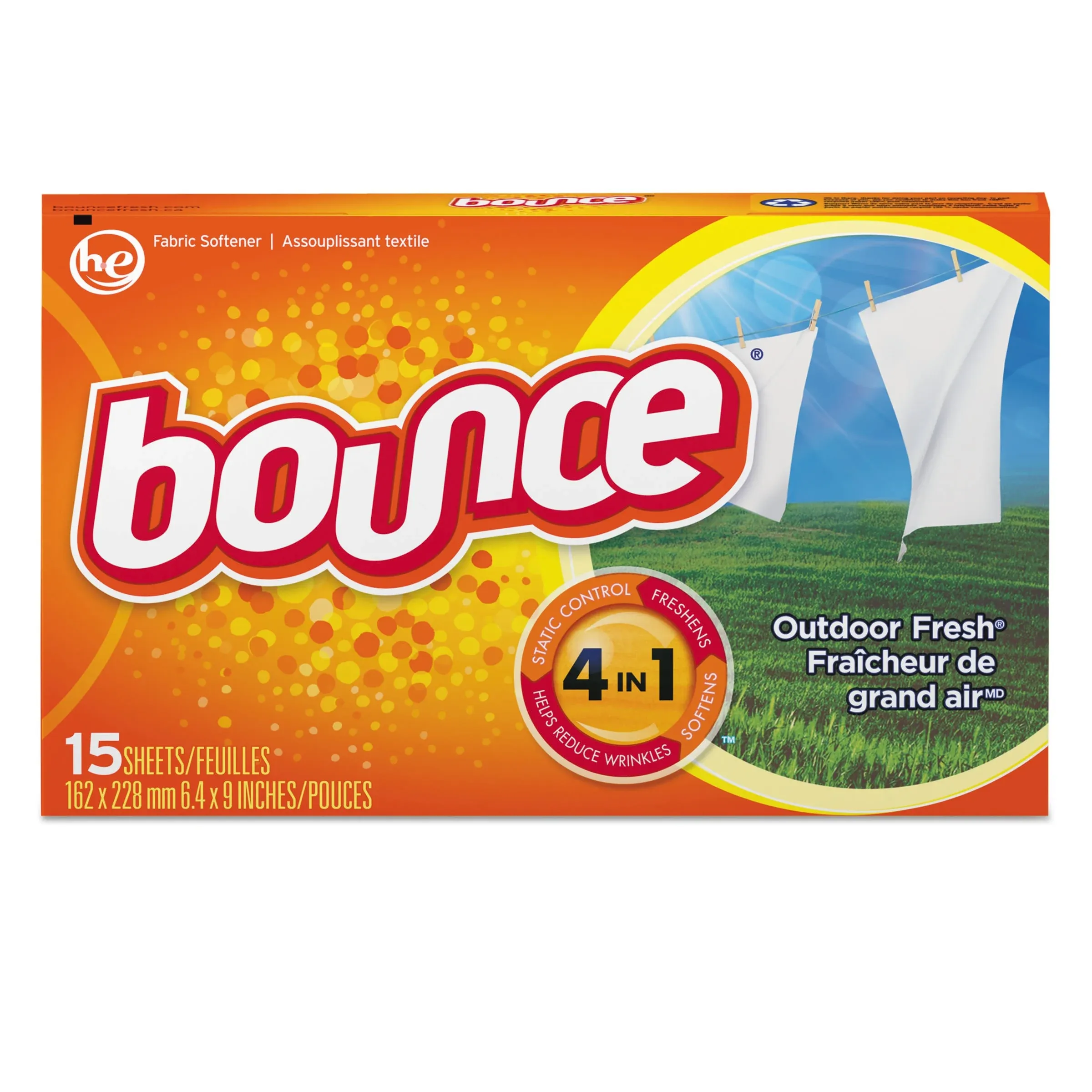 Bounce Fabric Softener Dryer Sheets Outdoor Fresh