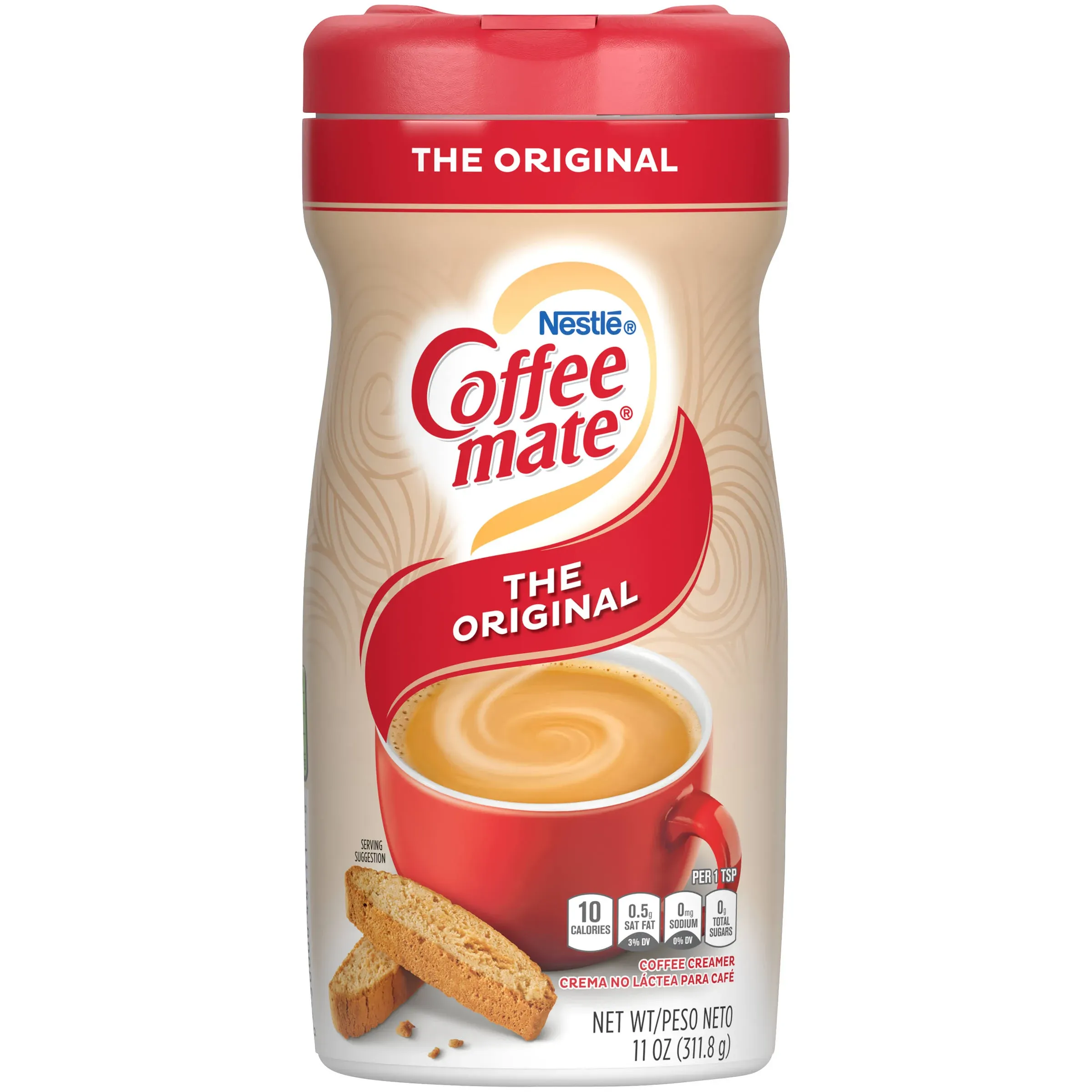 Coffee-Mate Non-Dairy Powdered Creamer, Original, 11 oz Canister, 12/Carton