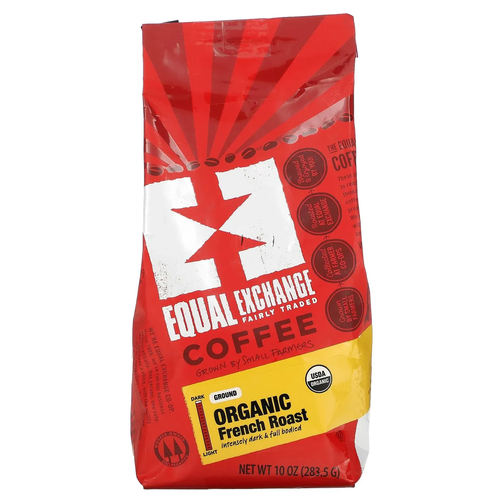 Equal Exchange Organic Whole Bean Coffee, French Roast, 2 Pound