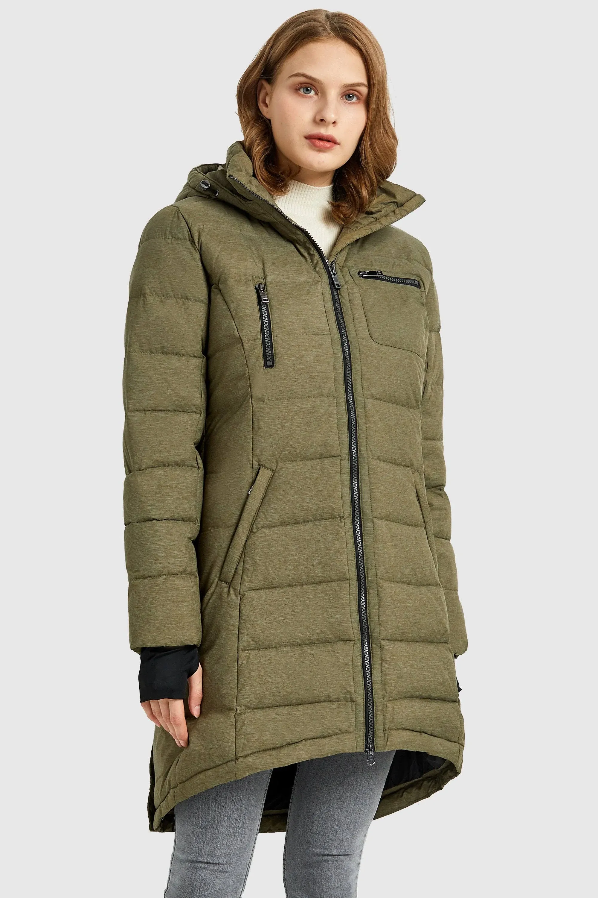 Orolay Women's Down Jacket Coat Mid-Length