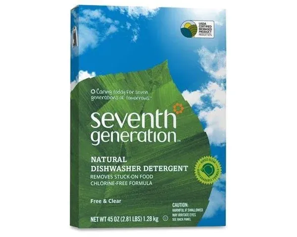 Seventh Generation Dishwasher Detergent Powder Free & Clear