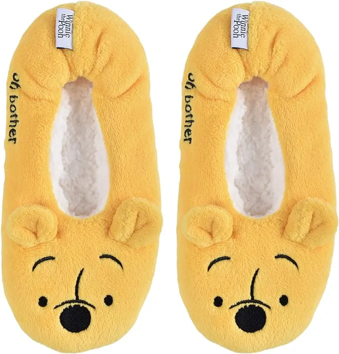 Disney Winnie The Pooh Women's Plush Slippers