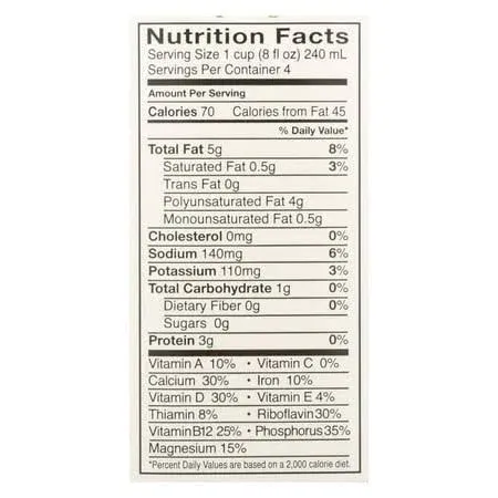 Pacific Natural Foods Hemp Original - Unsweetened - Case of 12 - 32 Fl