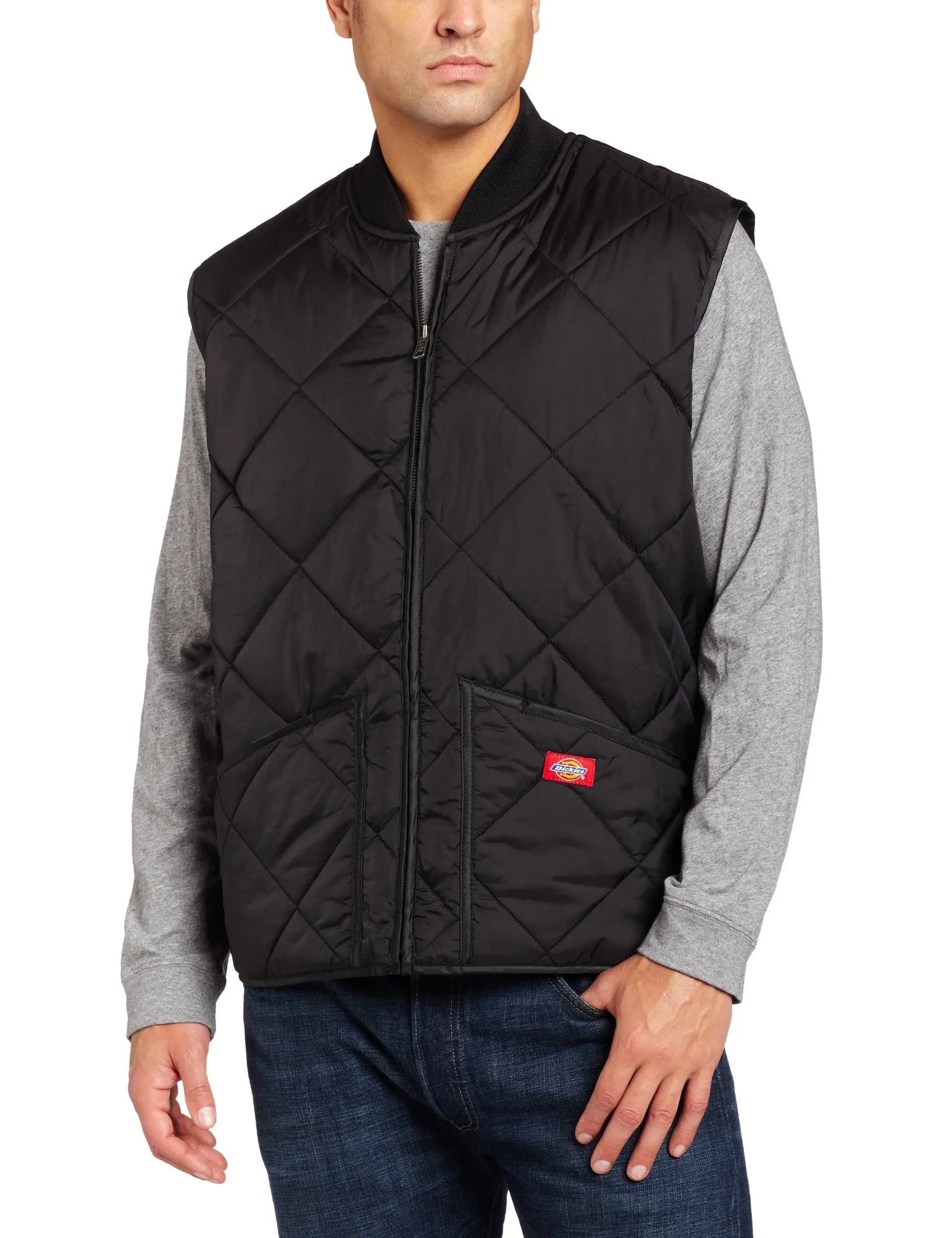 Dickies Men's Diamond Quilted Nylon Vest Big