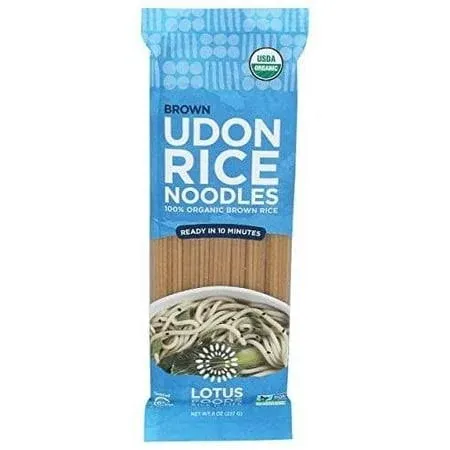 Lotus Foods Organic Brown Udon Rice Noodles, 8 Count