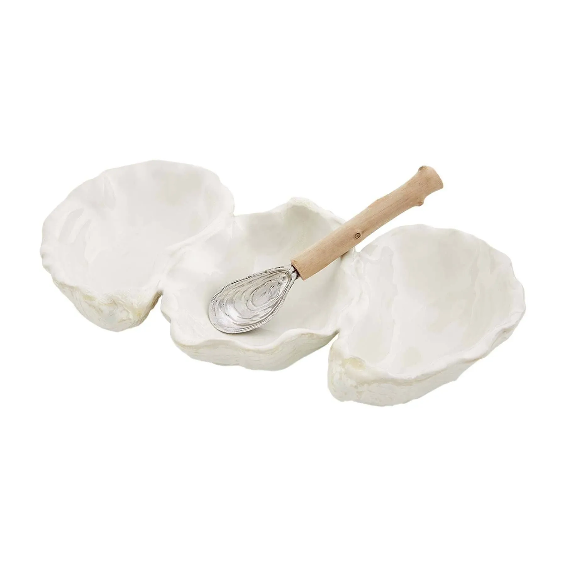 Oyster Shaped Triple Dip Set