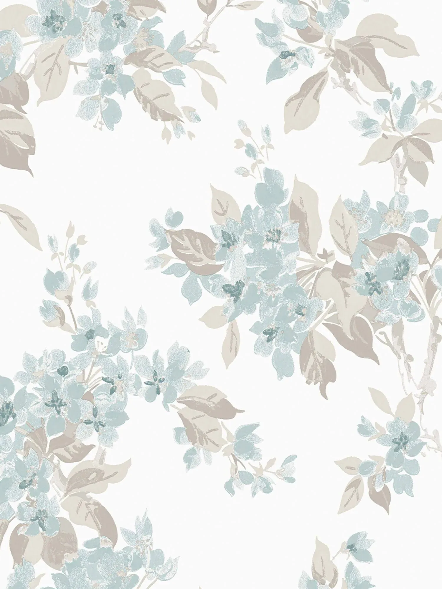 Laura Ashley Apple Blossom Duck-Egg Floral Wallpaper