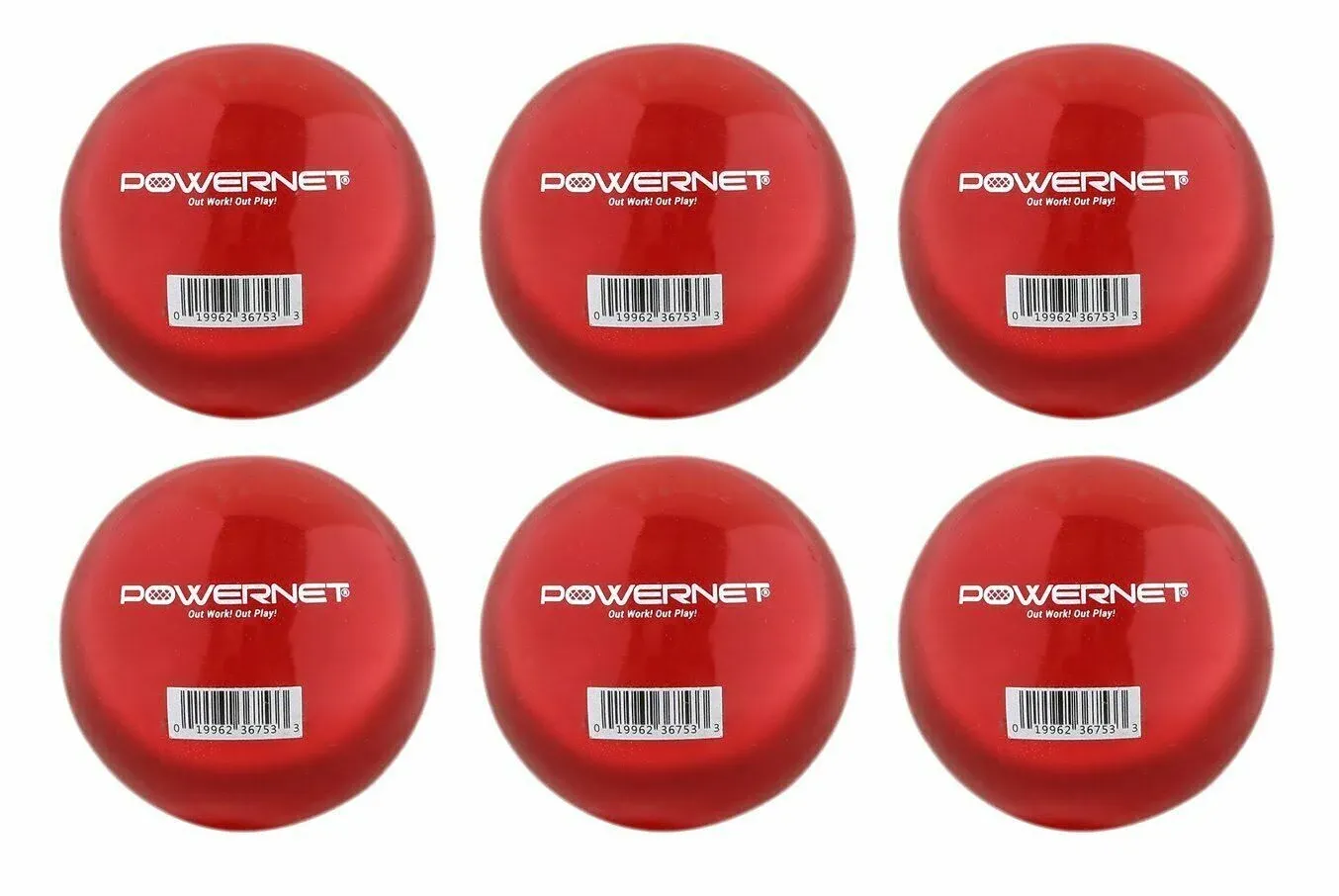 PowerNet 2.8" Weighted Training Ball (6 pack) (12 Oz - Yellow)