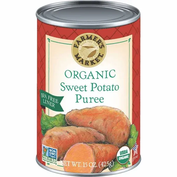 Farmer's Market Organic Sweet Potato Puree, 15 Ounce (Pack of 12)