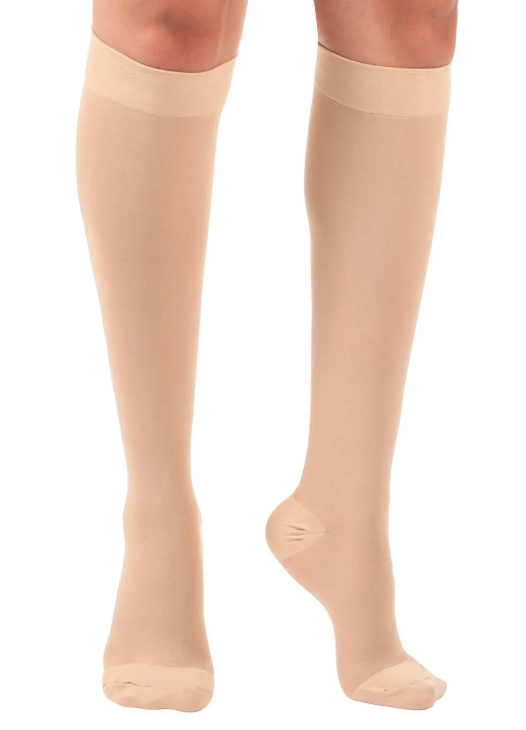 Absolute Support - Made in USA - Unisex Compression Socks30-40 mmhg for Circulation Nurses Diabetic Arthritis Varicose Veins - Compression Socks for Women and Men Post Surgery Edema - Beige, X-Large