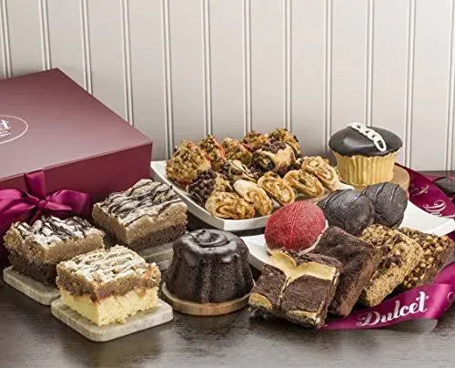 Dulcet Gift Baskets Party Gift Box with Variety of Bakery Treats for Holiday Gifting