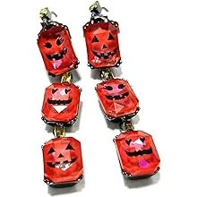 20 Pairs Pumpkin Leather Earrings Fall Thanksgiving Earrings Halloween PU Leather Dangle Charm Faux Jewelry Earrings for Women Girls Thanksgiving